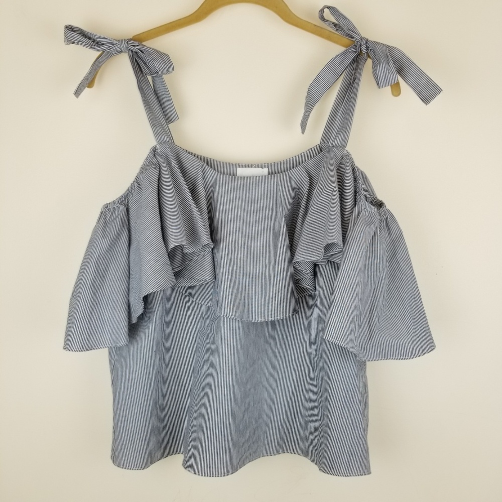Misa Los Angeles Off The Shoulder Ruffle Top